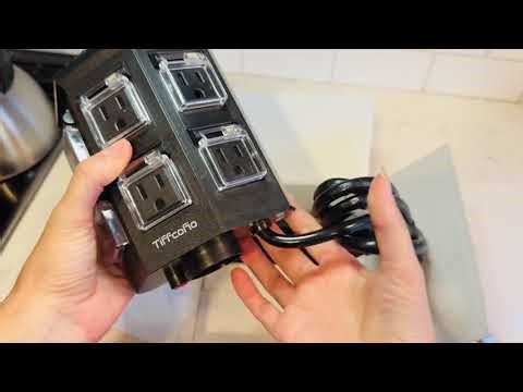 Outdoor Power Strip Timer | 6 Outlets + Dusk to Dawn Sensor