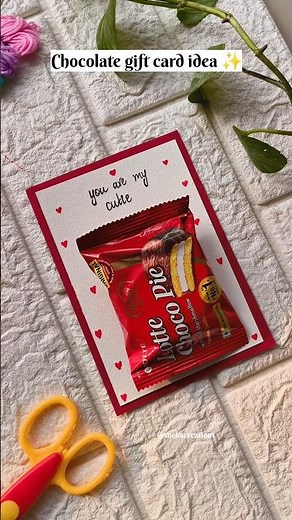 Chocolate Gift Card Idea 😍| Cute Gift Idea #shorts #giftideas #cardmaking