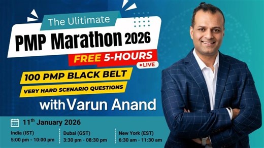 The Ultimate PMP Marathon 2026 - FREE 5 Hours | 100 Actual PMP Style Scenario - Based Questions | Gautham Sudakar, PMP®, PMI-ACP®