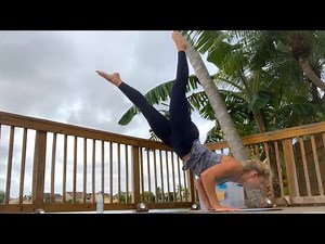 ACRO YOGA with Back Yard Fish Feeding