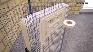 Vidéo d'installation du bâti-support Geberit Combifix Alpha (en applique dans des cloisons en brique). | Edifis