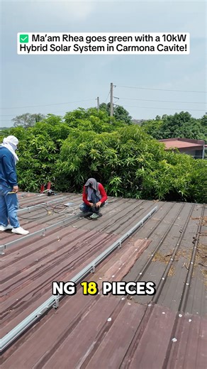2.5K views · 33 reactions | Go green, go Solarmaxx! Congrats kay Ma’am Rhea ng Carmona, Cavite sa bagong 10kW Hybrid Solar System — tipid sa kuryente, tulong pa sa kalikasan!  0956-844-6572  www.solarmaxx.ph  solarmaxxcorp@gmail.com #Solarmaxx #SolarEnergy #GreenLiving #HybridSystem #SolarPhilippines | SOLARMAXX CORP. | Facebook
