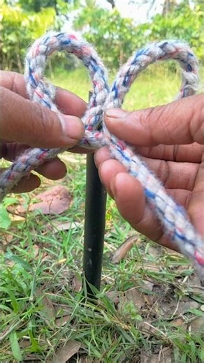 Amazing Rope Knot Trick Using a Small Stick! 🔥 Simple & Strong Knot Tutorial #Shorts#ropeknot