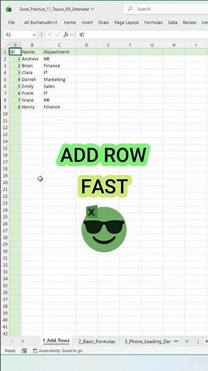 The Fastest Way to Insert Rows in Excel! ⚡