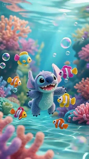 Cutest Ocean Dance EVER?! Watch Stitch Steal the Show! 🐶✨