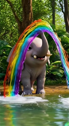 🐘 Elephant Splash #kidssongs #cartoon #dinosaurride