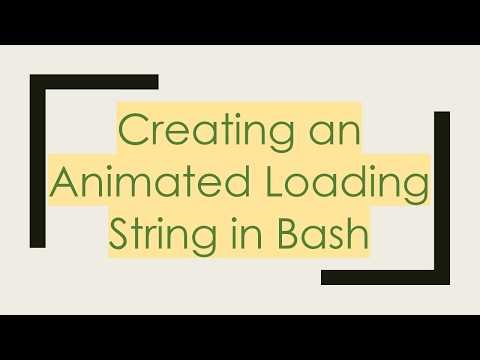 Creating an Animated Loading String in Bash