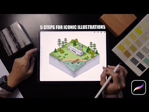 How to do an Isometric in Procreate like an Architect.