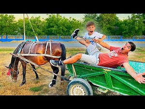 DAD IS AFRAID🤯of HORSES🐴/TYPES OF PEOPLE with CARRIAGE😆