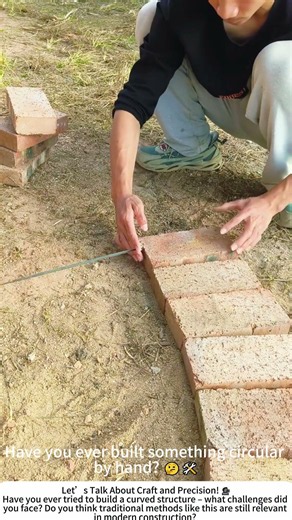 Laying a Circle with a Line – The Geometry of Traditional Bricklaying 🧵🧱