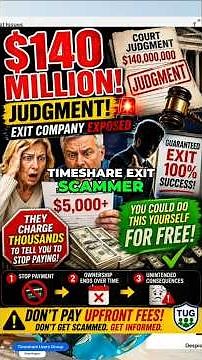 $140 MILLION Judgment Against Timeshare Exit/Cancellation Company! #shorts