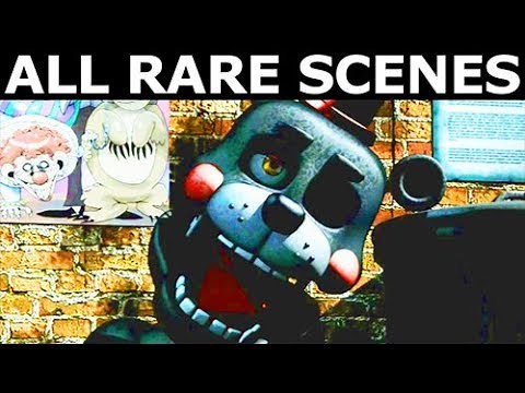 FNAF 6 - All Secret Rare Animatronic Game Over Scenes (Freddy Fazbear's Pizzeria Simulator)