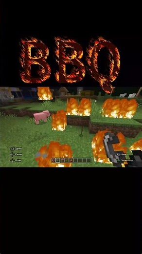 Lighting a BBQ in Minecraft… with Flint & Steel! 😂🔥 #Shorts