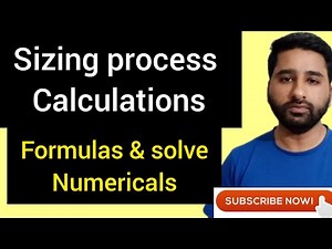 Textile Sizing process calculations | sizing process formulas | sizing process numerical.