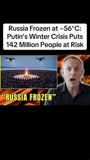 Russia Frozen at −56°C: Putin’s Winter Crisis Puts 142 Million People at Risk Extreme temperatures plunging to −56 °C trigger a nationwide emergency in Russia, exposing infrastructure failures and putting millions at risk as pressure mounts on Putin’s leadership during a brutal winter crisis. 4 Viral Hashtags (related to the title): #RussiaFreeze #WinterCrisis #ClimateExtreme #Geopolitics #fyp