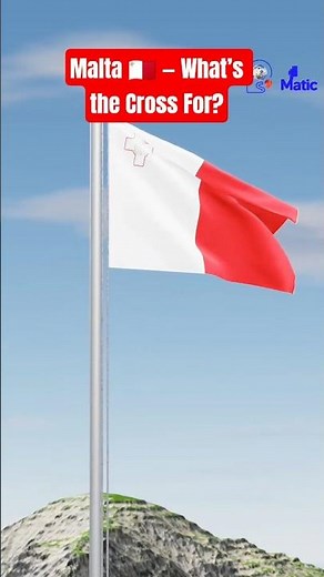🇲🇹 Malta Flag Explained Shorts | The White & Red Flag with George Cross