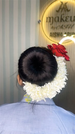 Elegant Jora Hairstyle Tutorial: Perfect Bun for Weddings & Parties #makeupbyash #shortsfeed