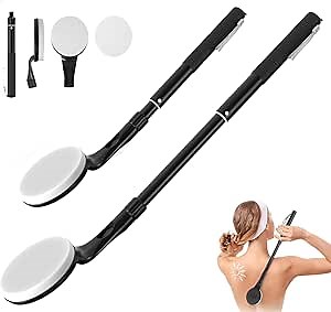 Lotion Applicator for Back, 25.7'' Long Handle Back Lotion Applicator, Easy Reach and Washable, Suitable for Use by Men and Women