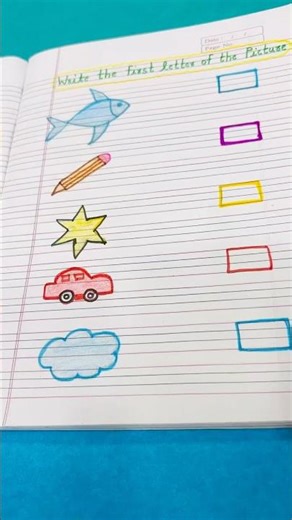 Write the First Letter | Beginning Sounds Activity for Kids