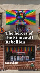 Today, we remember the trans and queer leaders who fiercely stood up for LGBTQ rights during the Stonewall uprising. ✊🏽🏳️‍🌈🏳️‍⚧️ Learn more at rtvote.org/stonewallexplainer | Rock the Vote
