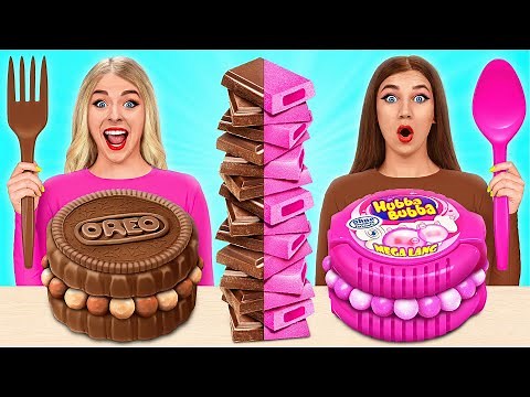 Bubble Gum vs Chocolate Food Challenge by Mega DO Challenge