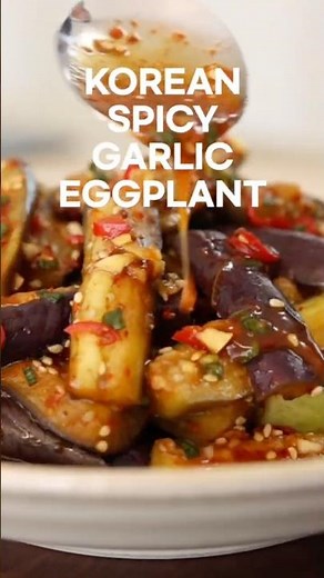 Even Eggplant Haters Will Love This Korean Side Dish 🍆 Korean Spicy Garlic Eggplant