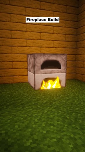 Minecraft Fireplace Build Tutorial (Matadora) #shorts