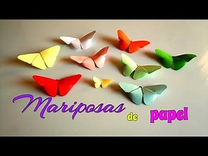 MARIPOSAS PAPIROFLEXIA muy RÁPIDAS y FÁCILES de hacer/paso a paso.