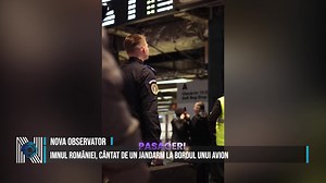 Imnul României, cântat de un jandarm la bordul unui avion Un moment deosebit a avut loc la bordul unui avion aflat la peste 10.000 de metri altitudine, unde un jandarm român, îmbrăcat în uniformă, a interpretat imnul României. Momentul a fost anunțat pasagerilor de personalul de bord înainte de interpretare. Mai mulți pasageri au filmat momentul, iar la final l-au aplaudat pe jandarm. Reacțiile din cabină au fost puternic emoționale, gestul fiind primit cu respect și apreciere de cei aflați la b
