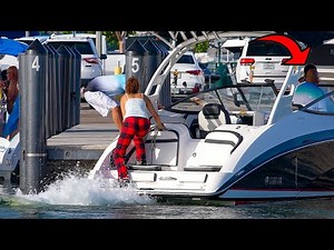 Hold My Beer: Throttle Mishap! Captain’s Wild Dockside Stunt! 😳 | Boat Ramp Show
