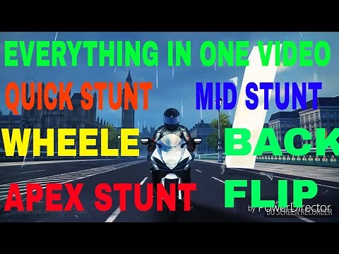 How to do quick,mid and Apex stunt or WHEELE and back flip in Asphalt 8 airborne