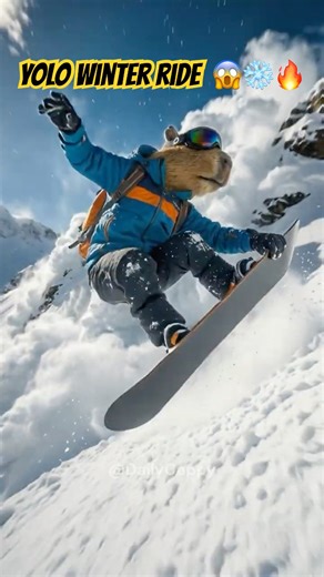 #DailyCappy #CappyYolo Ep 14 CappySnowboarding 🏂 Wild YOLO Snow Ride! ❄️🔥