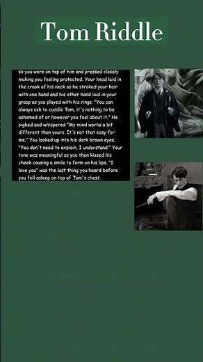 How Tom Riddle Reacts To: Him Wanting to Cuddle