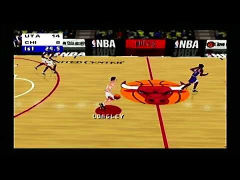 NBA Live 99 (nintendo 64) gameplay Bulls vs Jazz