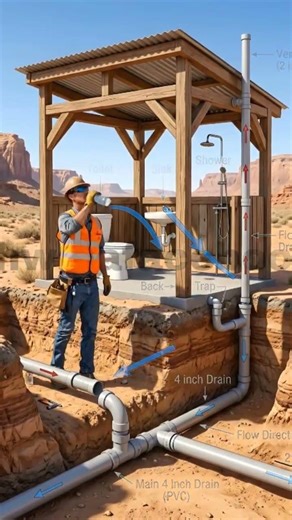 plumbing pipe waste drainage system installation full process