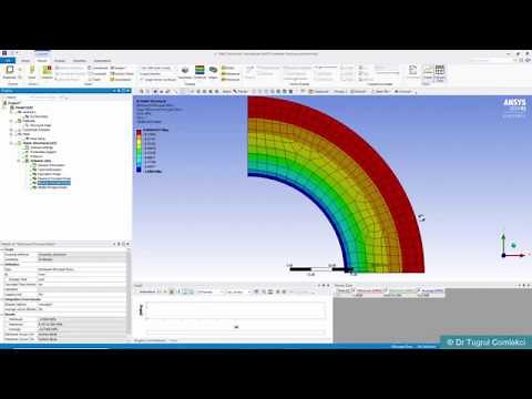 2D Cylindrical Thick Pressure Vessel Finite Element Analysis with ANSYS Workbench Mechanical