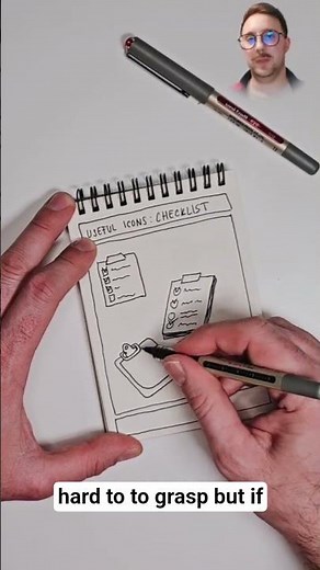 Basic sketchnote icons - The checklist #drawing #sketchnoting #visualthinking #sketch