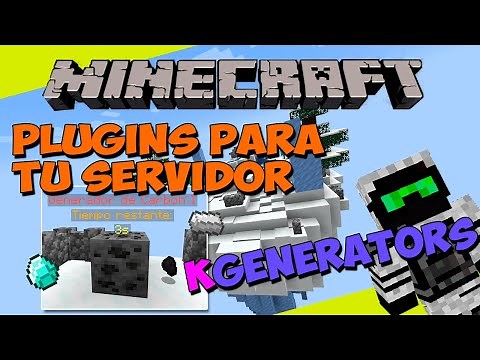 PLUGINS para tu SERVIDOR de Minecraft - KGENERATORS (Generadores de Items/Bloques!)