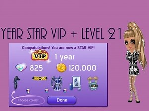 Moviestarplanet - 1 Year Star Vip + Level 21
