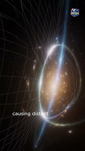 How do space time distortions affect the path of light? #space #universe