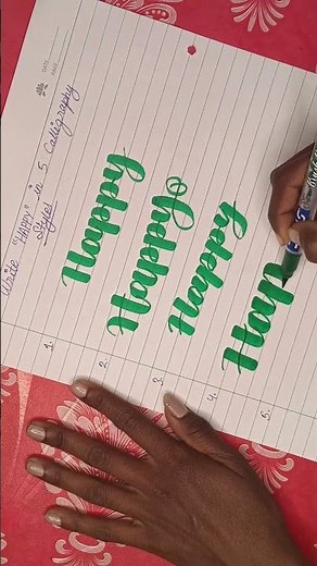 Write HAPPY in 5 Beautiful Calligraphy Styles ✍️ | Easy Brush Pen Lettering