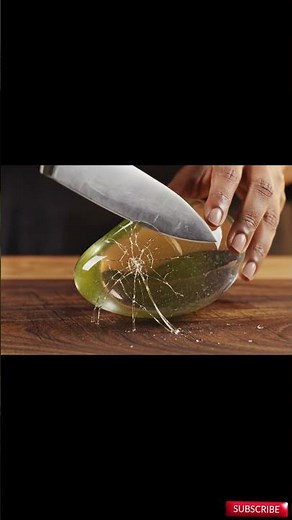Perfect Cut of glass's apple |