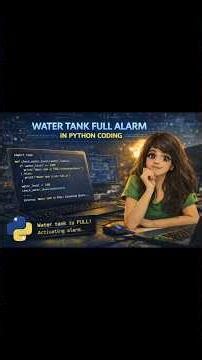 WATER TANK FULL ALARM CODING #python #coding #programming #tech #trending #viral #videoshort #video
