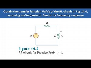 Practice Prob 14.1 | Obtain the transfer function Vo/Vs, Fig. 14.4 & f response | FEC 4th Edition