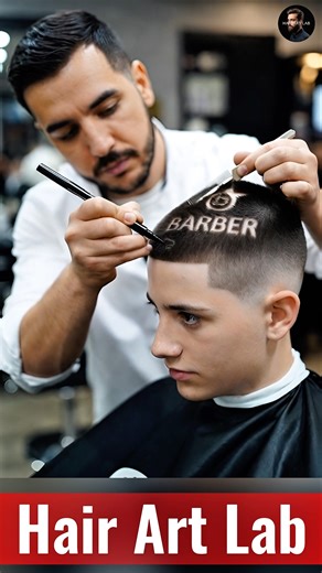 Barber Carves Clean Logo Into Hair | Satisfying Skin Fade ✂️🔥 #shorts