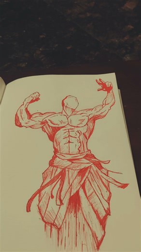 GENERAL PEN ART 🎭 of human anatomy, muscle definition #anime #drawling #viral #art #naruto #sketch