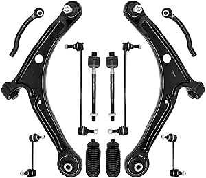 12 PCs Front Lower Control Arm With Ball Joint Sway Bar Tie Rod Boot Replacement For 2003-2005 Honda Pilot, 2001-2005 Acura MDX