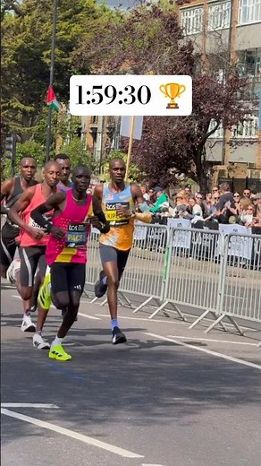 1:59:30 – Impossible Just Happened! ⏱️🏆 #LondonMarathon #SabastianSawe #Sub2Hour
