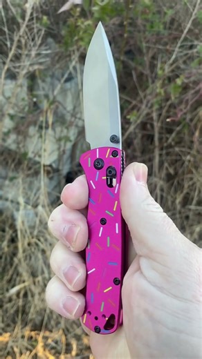 Donut Folding Knife 7.4 inches Crossbar Lock D2 Steel Aluminum Donut Handle And Clip