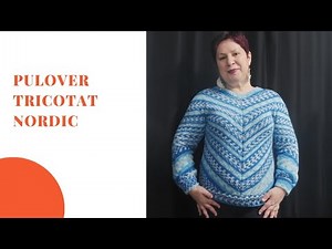 Pulover tricotat cu raglan in V Partea -I-